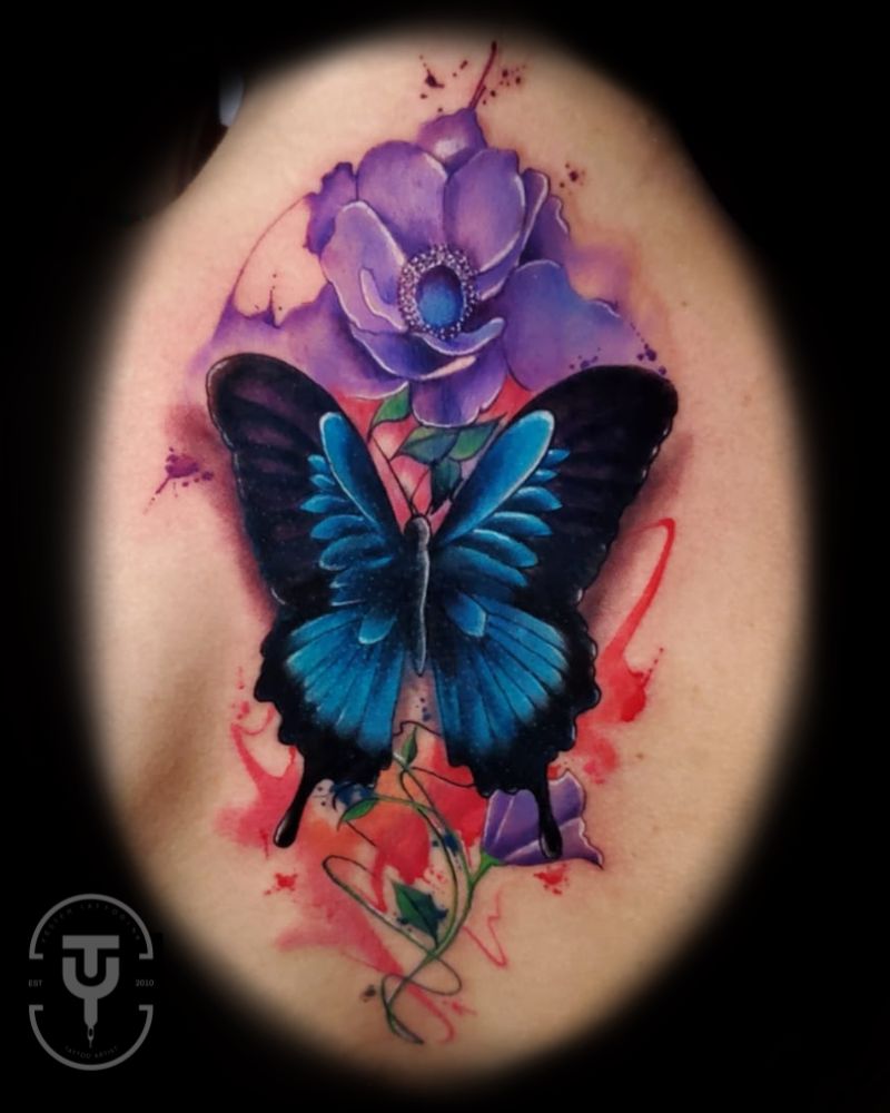 Watercolor tattoos for Women Kansas City
